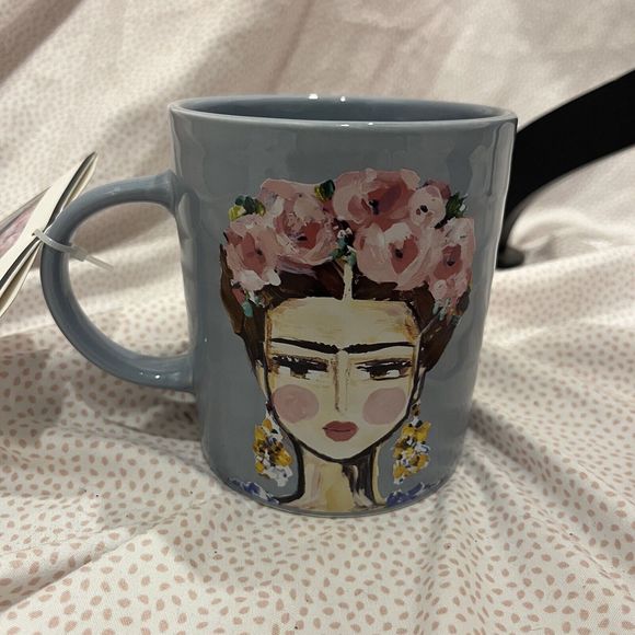 Prima Design Other - Prima Design Blue FRIDA KAHLO Coffee Mug Tea Cup XL W/Phone Wallet Great Gift